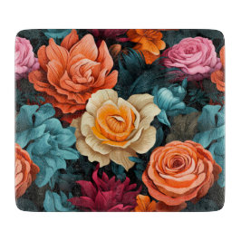 #8 Bloemen patroon Snijplank