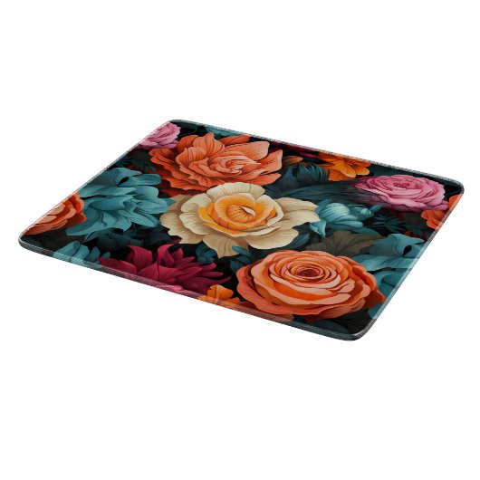 #8 Bloemen patroon Snijplank (Hoek)