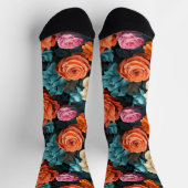 #8 Bloemenpatroon Crew Sokken (Top)