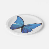 8 Bord Blue Morpho Butterfly (Gekanteld)