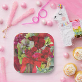 8 Borden op basis van inwendig papier met kerstthe Papieren Bordje (Feest)