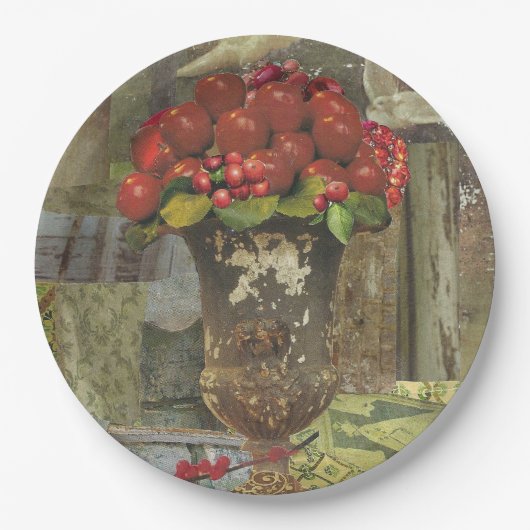 8 Borden voor inwendig papier met Apple Topiary Papieren Bordje (Voorkant)