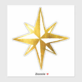 8 Branch Star Spiritueel Vintage Witchy Celestial Sticker