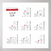 8 Brocades Ba Duan Jin QiGong Poster (Voorkant)