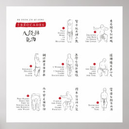 8 Brocades Ba Duan Jin QiGong Poster
