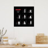 8 Brocades Ba Duan Jin QiGong Poster (Keuken)