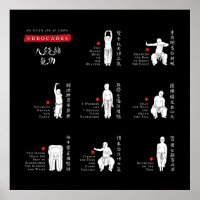 8 Brocades Ba Duan Jin QiGong Poster