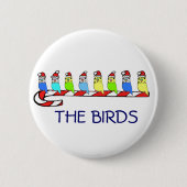 8 Budgies Ronde Button 5,7 Cm (Voorkant)