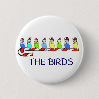 8 Budgies Ronde Button 5,7 Cm