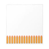 8 BULLETS op zwarte achtergrond Notitieblok (Voorkant)