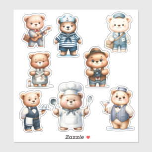 8 Charmante Beer Bezetting Stickers  Scrapbooking