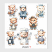 8 Charmante Beer Bezetting Stickers| Scrapbooking Sticker (Vel)