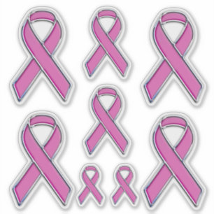 8 Chrome Style Print Roze Lint Awareness Sticker