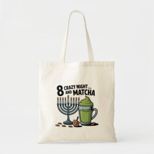 8 Crazy Nights en Matcha Chanoeka Joodse Jood Tote Bag