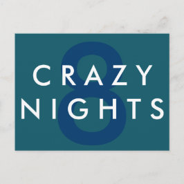 8 Crazy Nights Hanukkah Postcard Feestdagenkaart