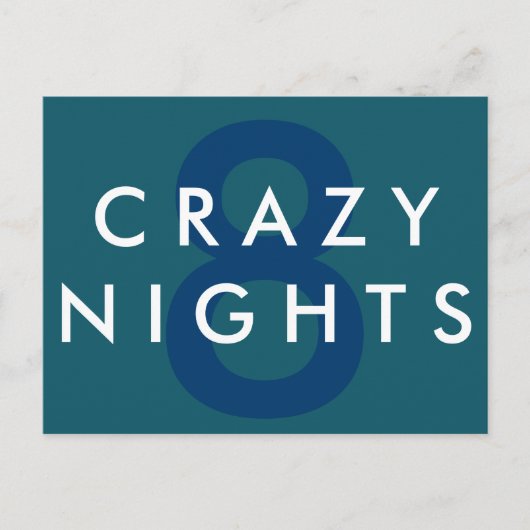 8 Crazy Nights Hanukkah Postcard Feestdagenkaart (Voorkant)