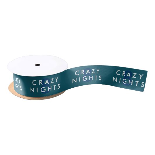 8 Crazy Nights Hanukkah Ribbon Satijnen Lint (Spoel)