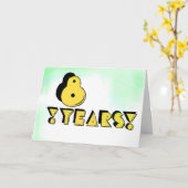 8 de Kaart jaar van de Verjaardag/van het Jubileum (Gele Bloem)