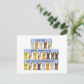 8 de Verjaardag van november, de Leuke Katten van Briefkaart (Staand voorkant)