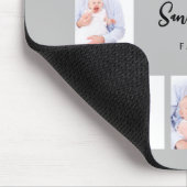8-delige familiefoto in grijze lijst muismat (Hoek)