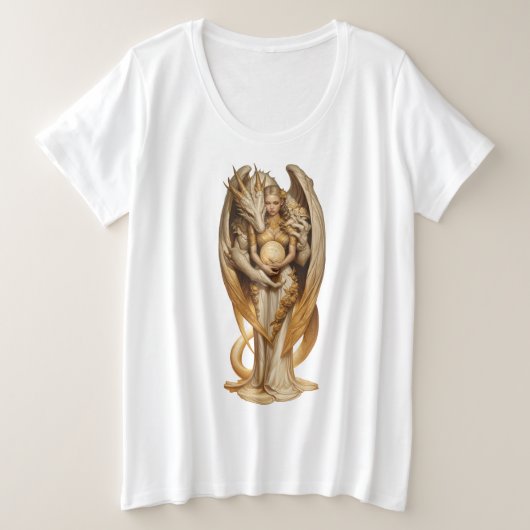 #8 Draken Dame Grote Maat T-shirt (Design voorkant)