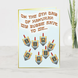 8 Dreidels Feestdagen Kaart