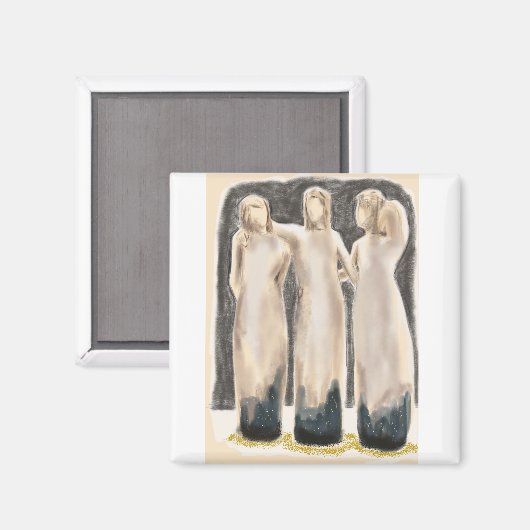 8-drie zussen magneet (Voorkant / Achterkant)