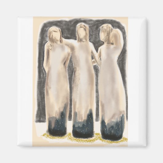 8-drie zussen magneet (Voorkant)