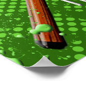 8 en 9 kogelslijpsel Poster schedel (Hoek)