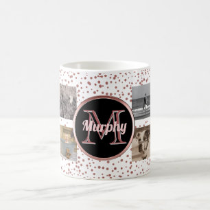 8 Familie Foto Collage Custom Instagram Roos Gold Koffiemok