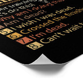 8 Fasen marathon met landoverschrijdende rasgrenze Poster (Hoek)