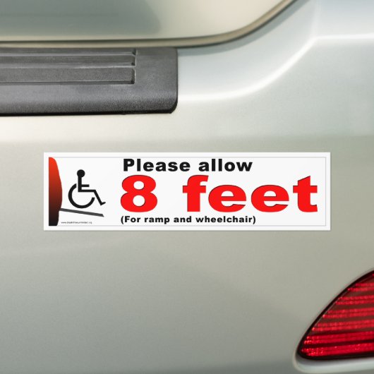 8 feet bumpersticker (Op auto)