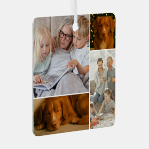 8 Foto Aangepaste Collage Gepersonaliseerd Metalen Ornament