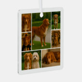8 Foto Aangepaste Collage Gepersonaliseerd Metalen Ornament (Voorkant Rechts)
