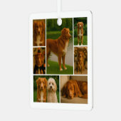 8 Foto Aangepaste Collage Gepersonaliseerd Metalen Ornament (Voorkant links)