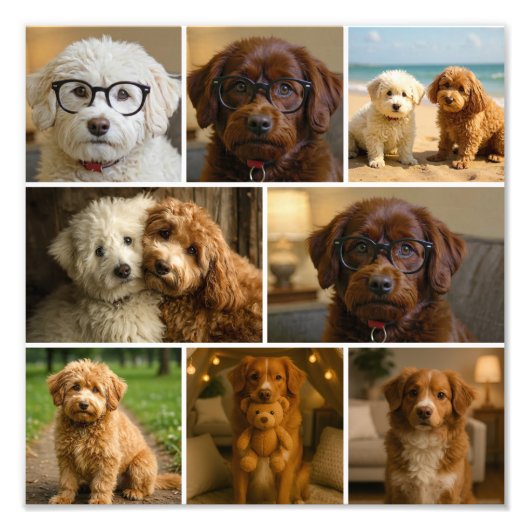 8 Foto Aangepaste Persoonlijke Sjabloon Collage Afdruk (Voorkant)