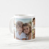 8 Foto Collage Aangepaste Bes Monogram Koffiemok (Voorkant links)