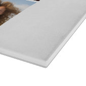 8 Foto Collage Aangepaste Initiaal Zwart en Wit Snijplank (Hoek)