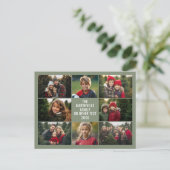 8 Foto Collage - Aangepaste Tekst - Groene Achterg Briefkaart (Staand voorkant)