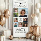 8 Foto Collage Afstuderen Modern Minimaal Wit Spandoek