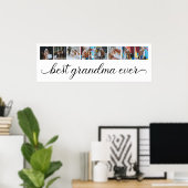 8 Foto Collage Best Grandma Ever Poster (Thuiskantoor)