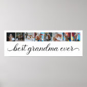 8 Foto Collage Best Grandma Ever Poster (Voorkant)