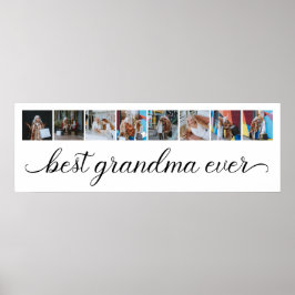 8 Foto Collage Best Grandma Ever Poster