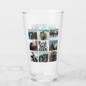 8 Foto Collage Beste pap ooit Glas (Achterkant)