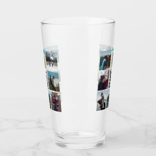 8 Foto Collage Beste pap ooit Glas (Links)