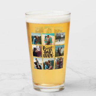 8 Foto Collage Beste pap ooit Glas