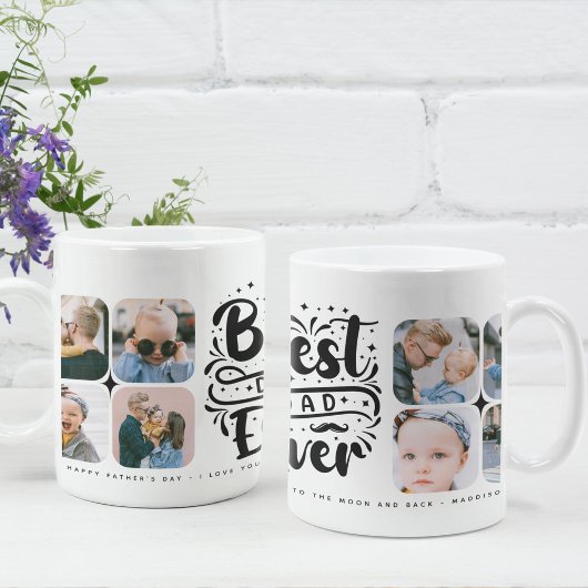 8 Foto Collage Beste pap ooit Koffiemok