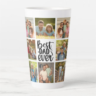 8 Foto Collage Beste pap ooit Latte Mok