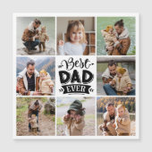 8 Foto Collage Beste pap ooit Magnetische Kaart (Voorkant)