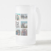 8 Foto Collage Beste pap ooit Matglas Bierpul (Voorkant rechts)